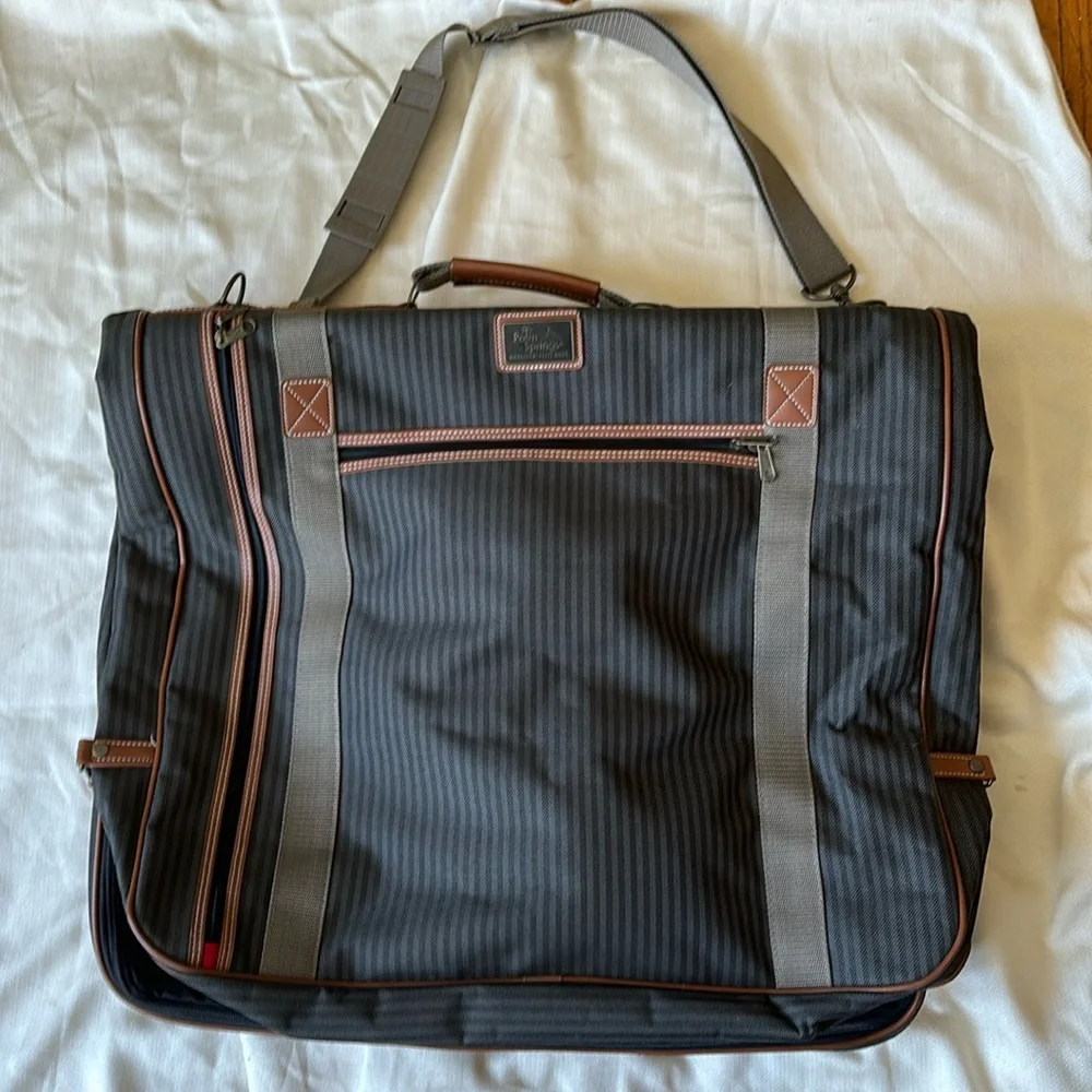 Ricardo Beverly Hills new large suit folded mens leather garment luggage bag